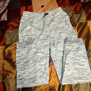 White and black joggers